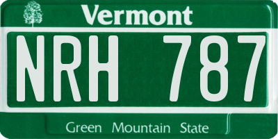 VT license plate NRH787