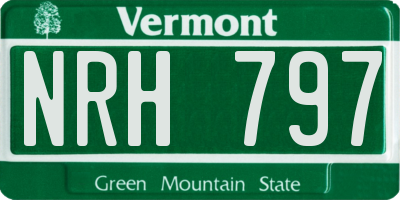 VT license plate NRH797