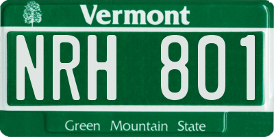 VT license plate NRH801