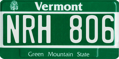 VT license plate NRH806