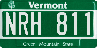 VT license plate NRH811