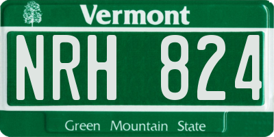 VT license plate NRH824