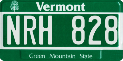 VT license plate NRH828