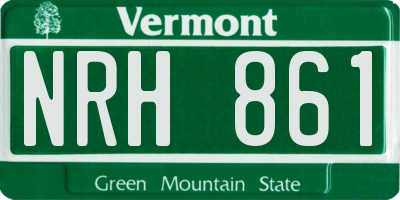 VT license plate NRH861