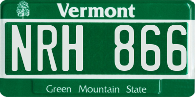 VT license plate NRH866