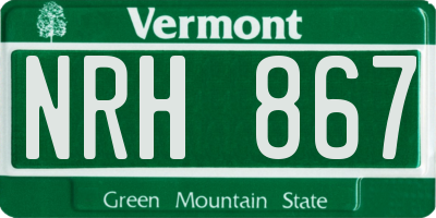 VT license plate NRH867