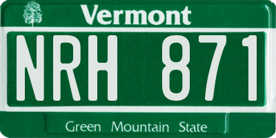 VT license plate NRH871