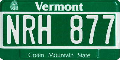VT license plate NRH877
