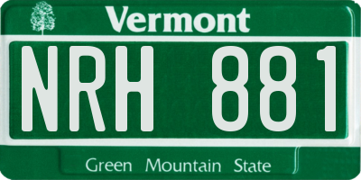 VT license plate NRH881