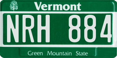 VT license plate NRH884