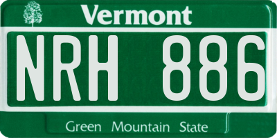 VT license plate NRH886
