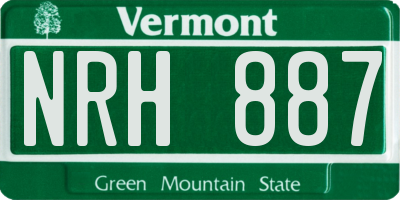 VT license plate NRH887