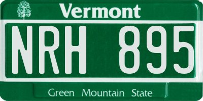 VT license plate NRH895