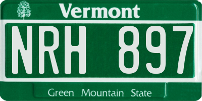 VT license plate NRH897