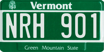 VT license plate NRH901