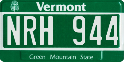 VT license plate NRH944