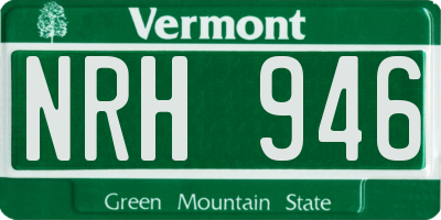 VT license plate NRH946