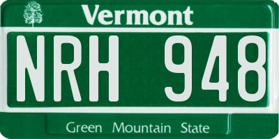 VT license plate NRH948