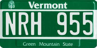 VT license plate NRH955