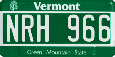 VT license plate NRH966