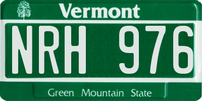VT license plate NRH976