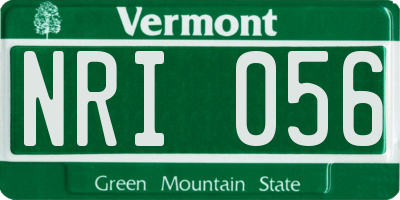 VT license plate NRI056