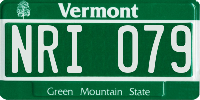 VT license plate NRI079