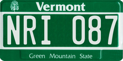 VT license plate NRI087