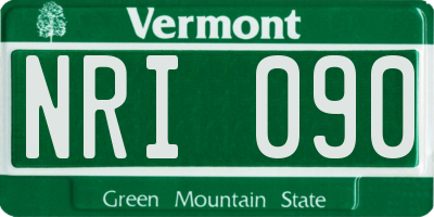 VT license plate NRI090