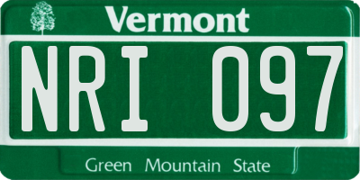 VT license plate NRI097