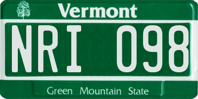VT license plate NRI098