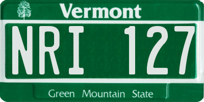 VT license plate NRI127