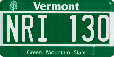 VT license plate NRI130