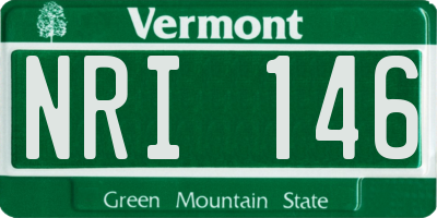 VT license plate NRI146