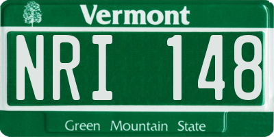 VT license plate NRI148