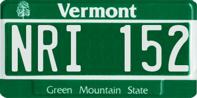 VT license plate NRI152