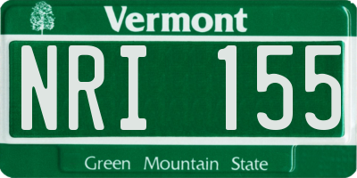 VT license plate NRI155