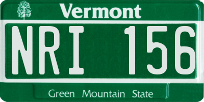 VT license plate NRI156