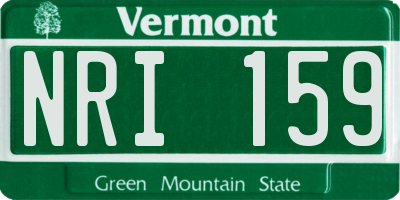 VT license plate NRI159