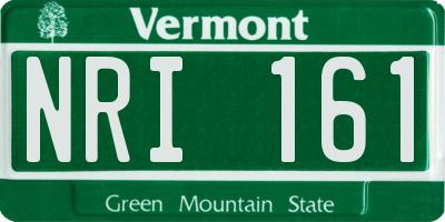 VT license plate NRI161