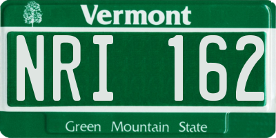 VT license plate NRI162