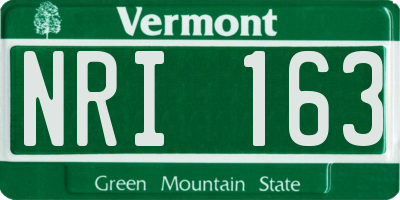 VT license plate NRI163