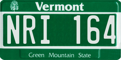 VT license plate NRI164