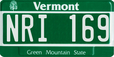 VT license plate NRI169