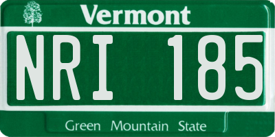 VT license plate NRI185