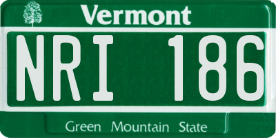 VT license plate NRI186