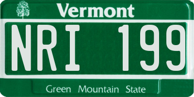 VT license plate NRI199