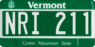 VT license plate NRI211