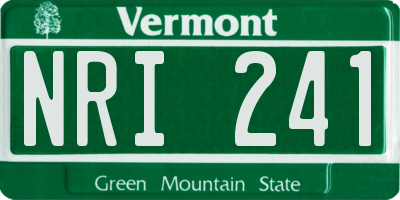 VT license plate NRI241