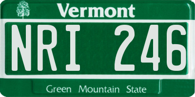 VT license plate NRI246